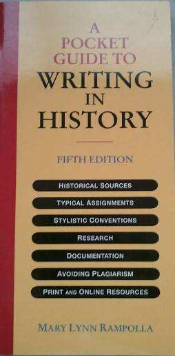 book titled: A Pocket Guide to Writing in History, 5th Edition